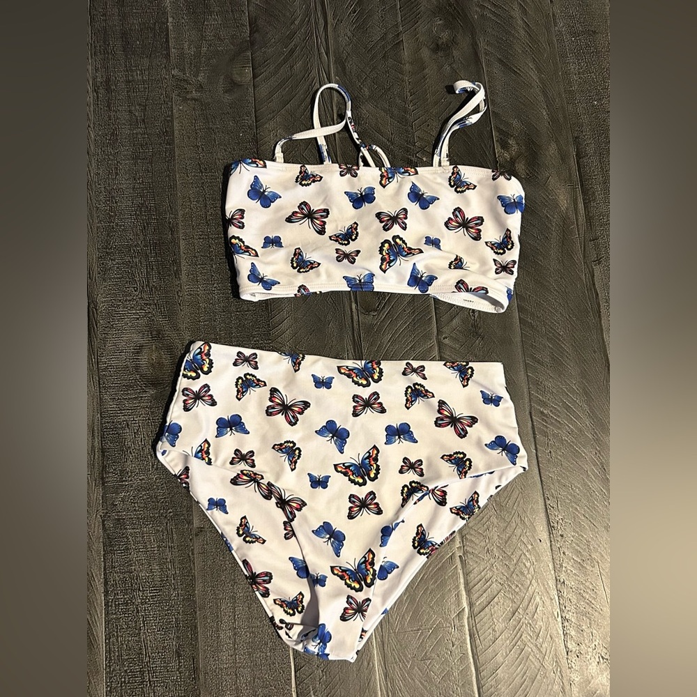 SHEIN Butterfly Two Piece Swimsuit